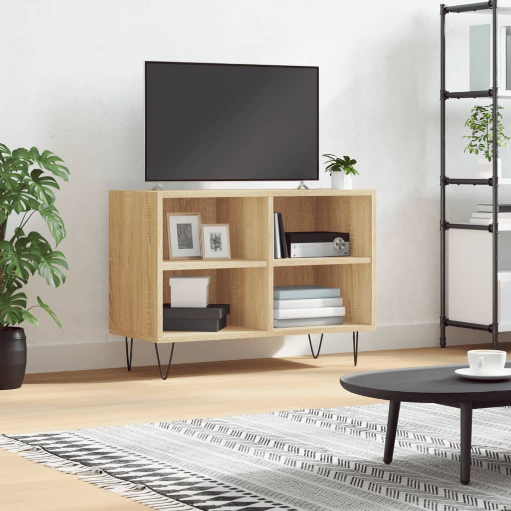 vidaXL Comodă TV, stejar sonoma, 69,5x30x50 cm, lemn compozit