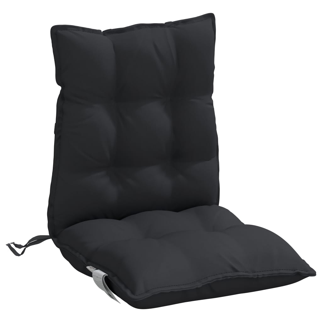 vidaXL Perne scaun cu spătar mic, 6 buc., negru, textil oxford
