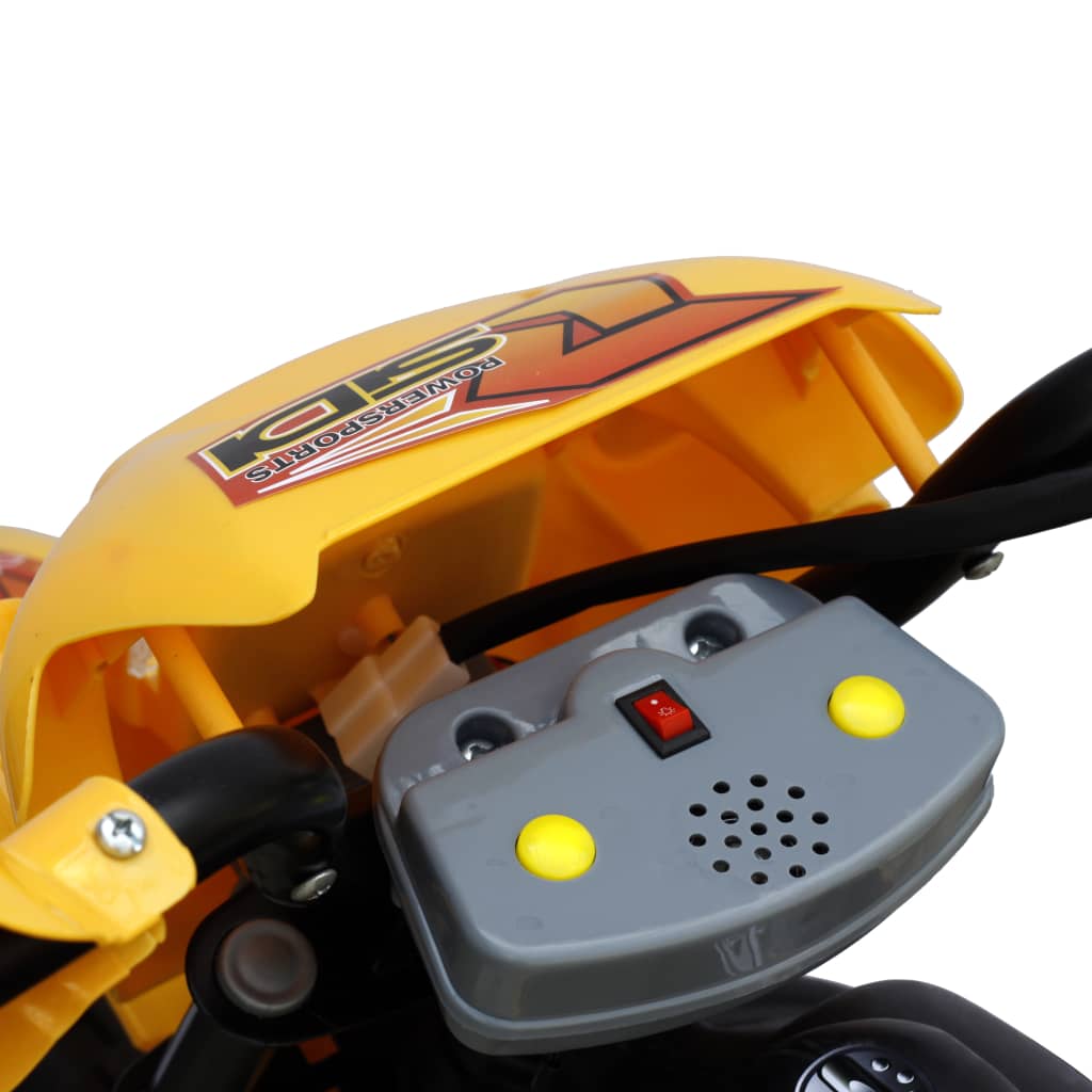 vidaXL Motor pentru copii, galben și negru