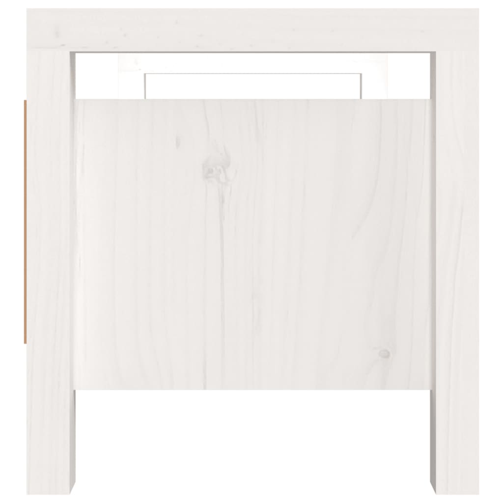 vidaXL Bancă de hol, alb, 80x40x43 cm, lemn masiv de pin