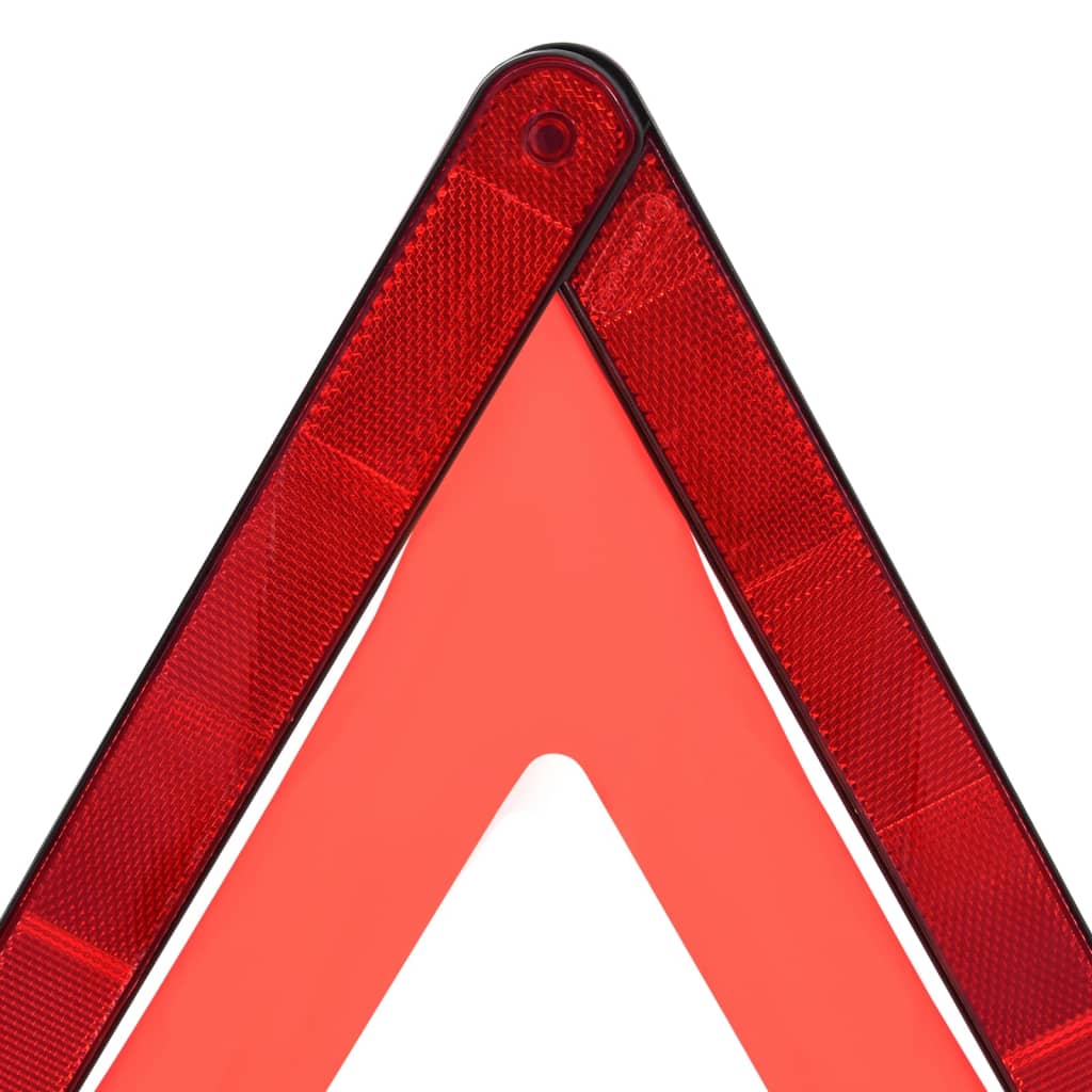 vidaXL Triunghiuri avertisment trafic, 10 buc. roșu, 56,5x36,5x44,5 cm