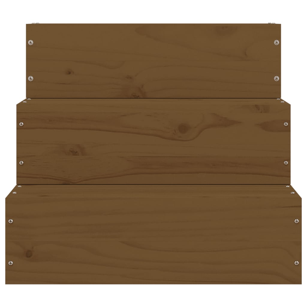 vidaXL Scară animale companie maro miere 40x37,5x35 cm lemn masiv pin