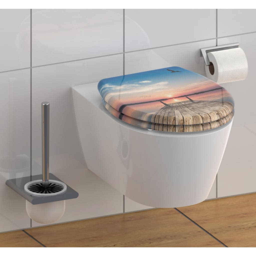 SCHÜTTE Capac toaletă eliberare rapidă / silențios "SUNSET SKY"