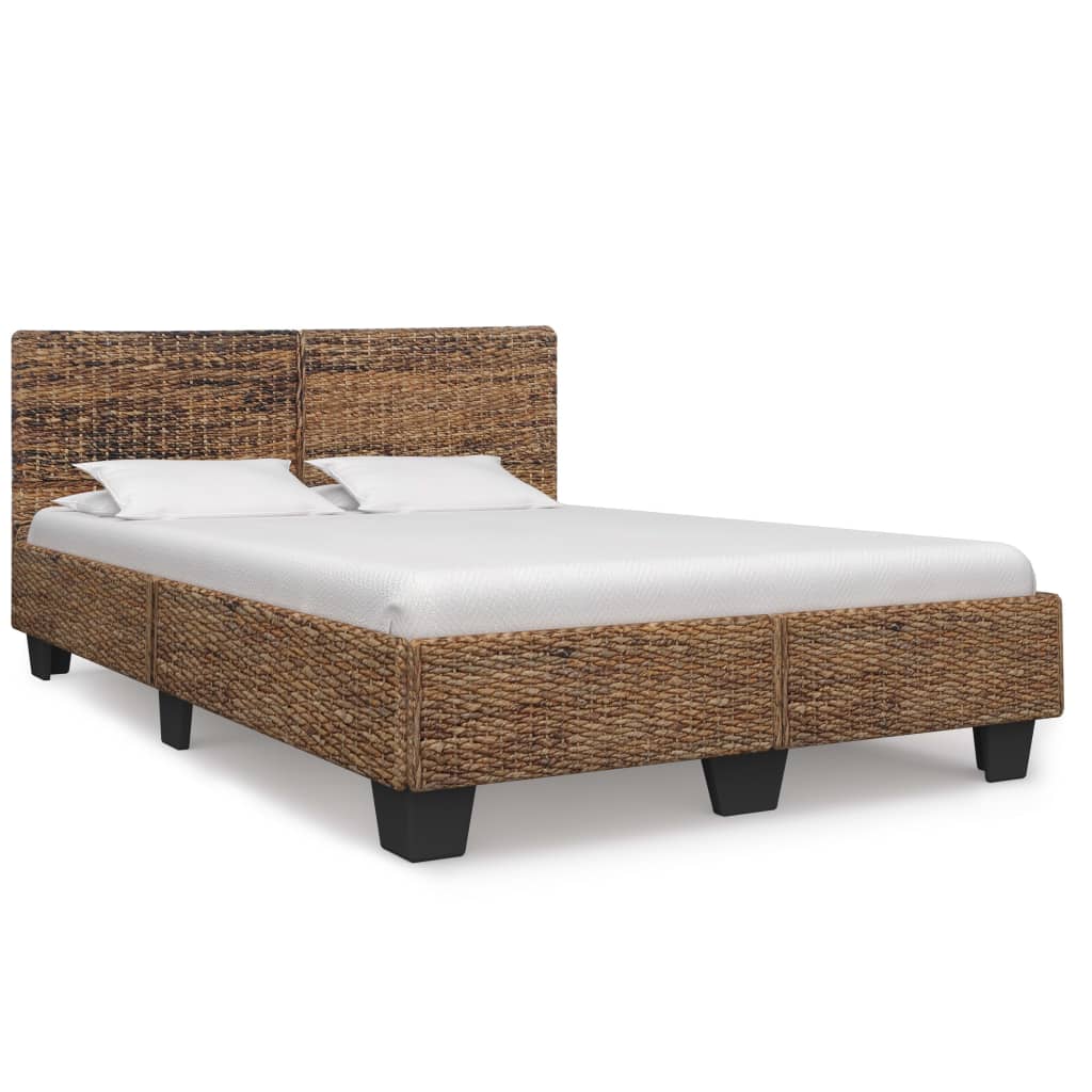 vidaXL Cadru de pat, culoare naturală, 140 x 200 cm, ratan natural