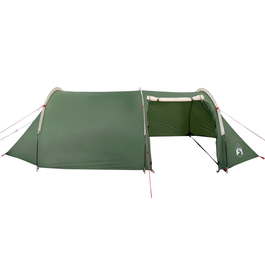 vidaXL Cort de camping tunel pentru 4 persoane, verde, impermeabil