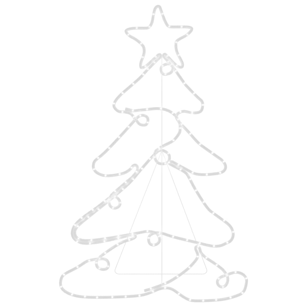 vidaXL Figurină pom de Crăciun, 144 LED-uri, 88x56 cm