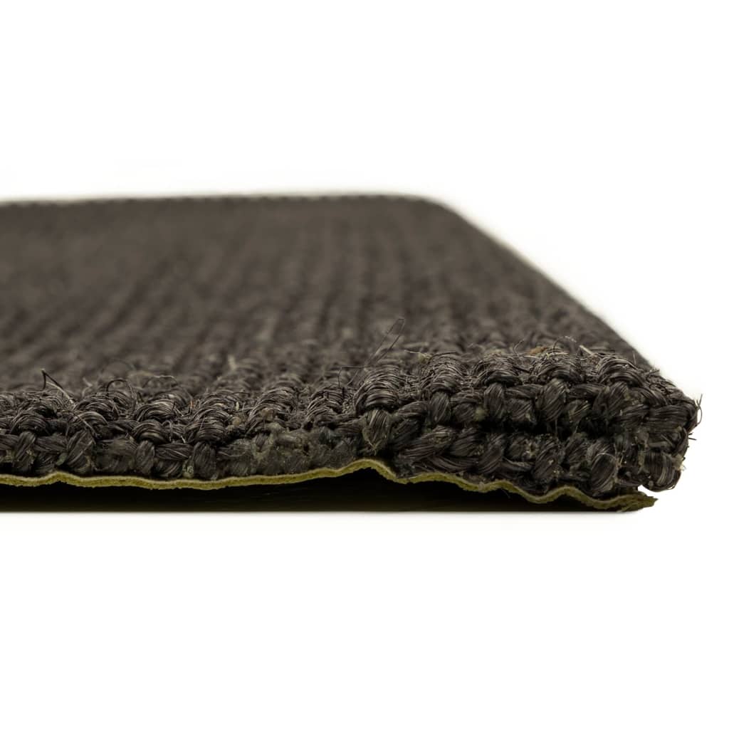 vidaXL Covor din sisal natural, negru, 66x350 cm
