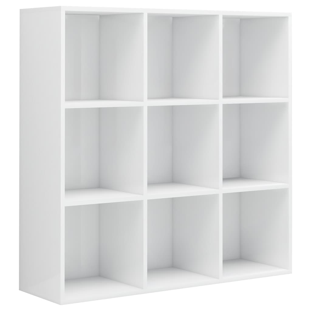 vidaXL Bibliotecă, alb extralucios, 98x29x97,5 cm, lemn prelucrat