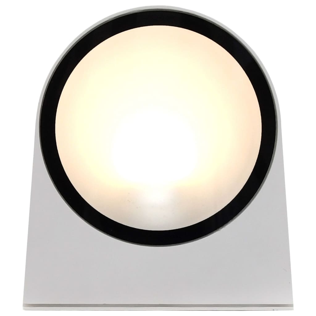 vidaXL Lampă de perete pentru exterior, 2 buc., alb, 11 W, rotundă