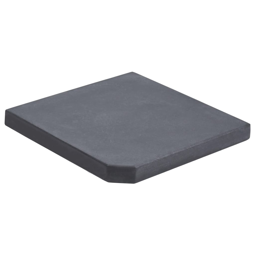 vidaXL Placă de greutate umbrelă, negru, granit, 25 kg, pătrat