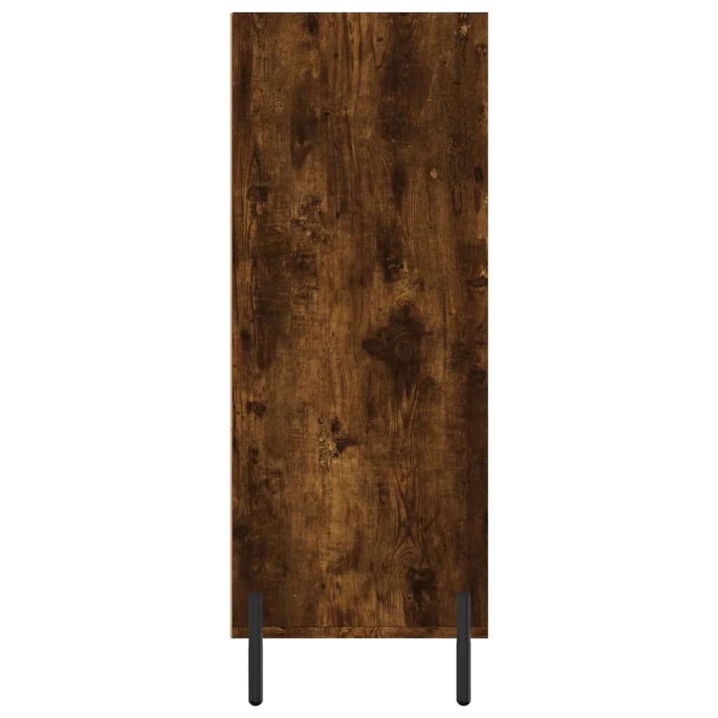 vidaXL Dulap cu rafturi, stejar fumuriu, 69,5x32,5x90 cm lemn compozit