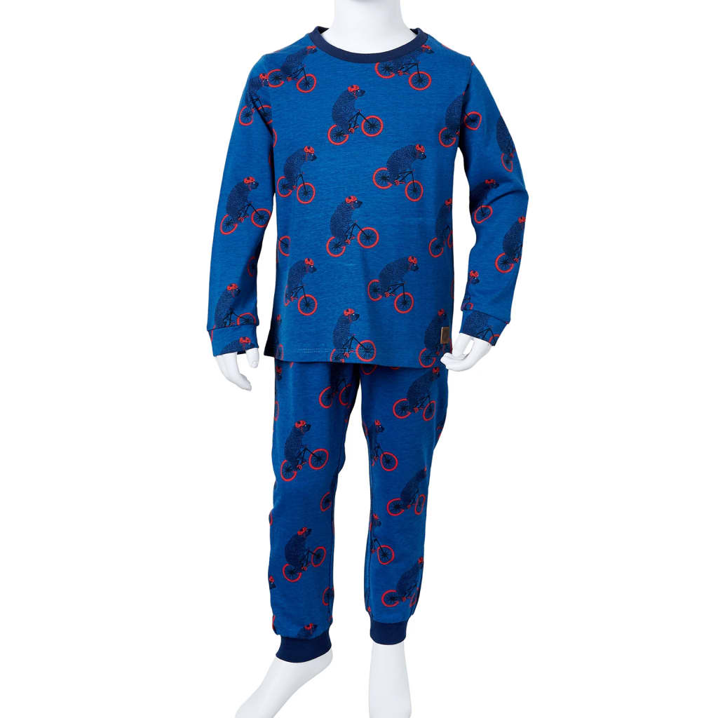 Pijamale de copii cu mâneci lungi petrol 92