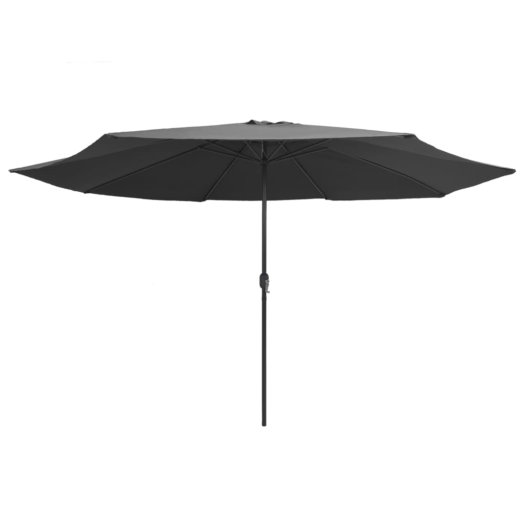 vidaXL Umbrelă de soare de exterior, stâlp metalic, antracit, 400 cm