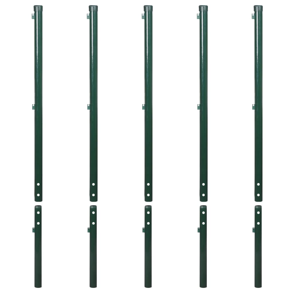 vidaXL Euro gard, verde, 10 x 1,96 m, oțel