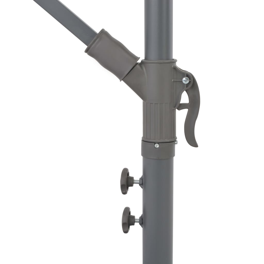 vidaXL Umbrelă suspendată cu stâlp din aluminiu, 300 cm, antracit