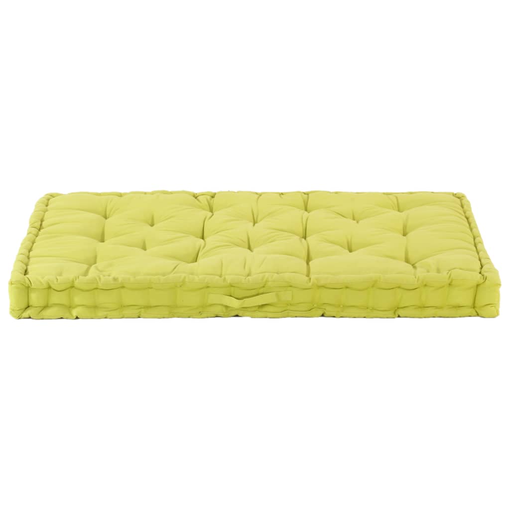 vidaXL Pernă podea canapea din paleți, verde, 120 x 40 x 7 cm, bumbac