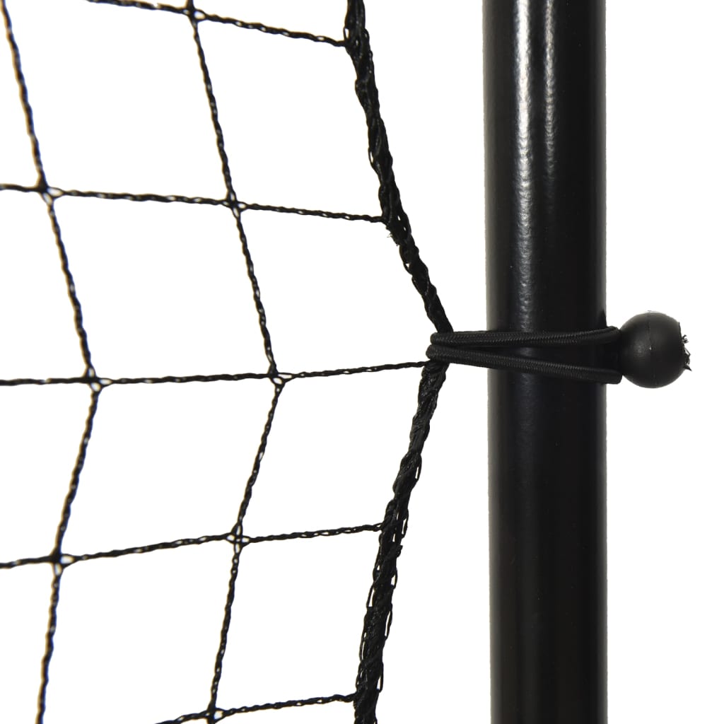 vidaXL Plasă de ricoșeu fotbal, negru, 366x90x183 cm, HDPE