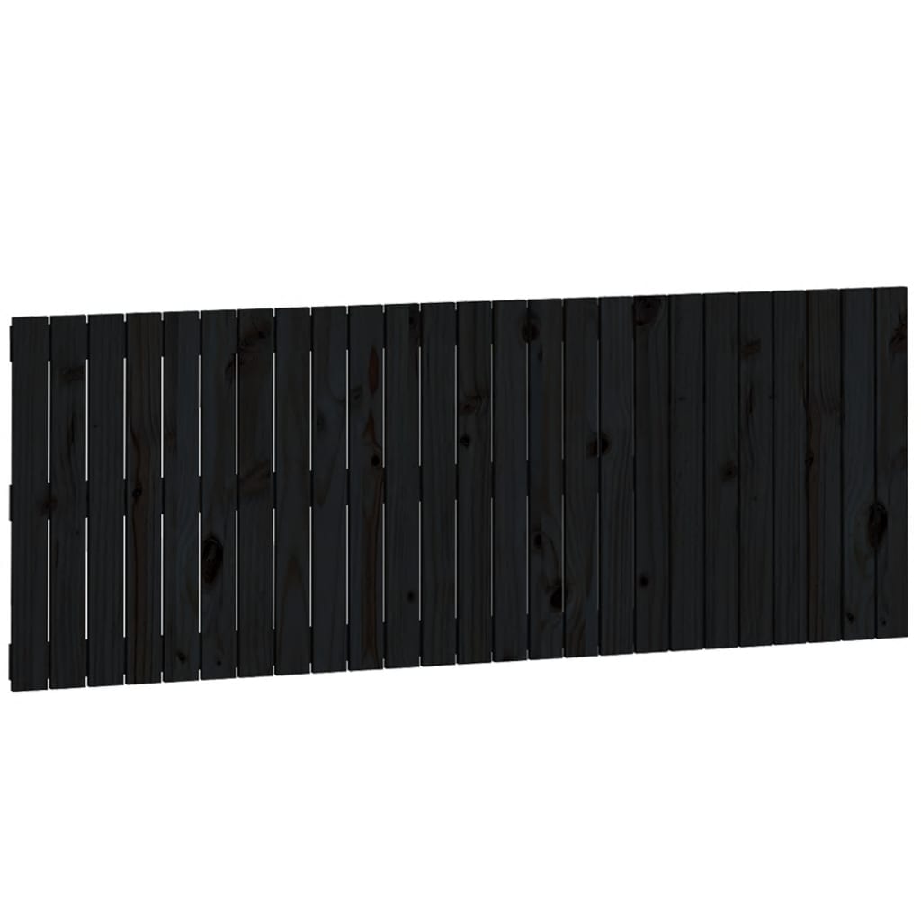 vidaXL Tăblie de pat pentru perete, negru, 159,5x3x60 cm