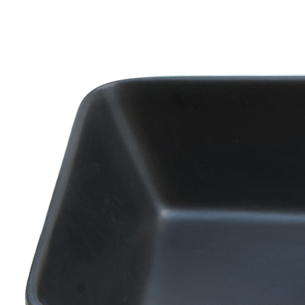 vidaXL Lavoar de blat negru/maro 46x35,5x13 cm, ceramică, dreptunghi
