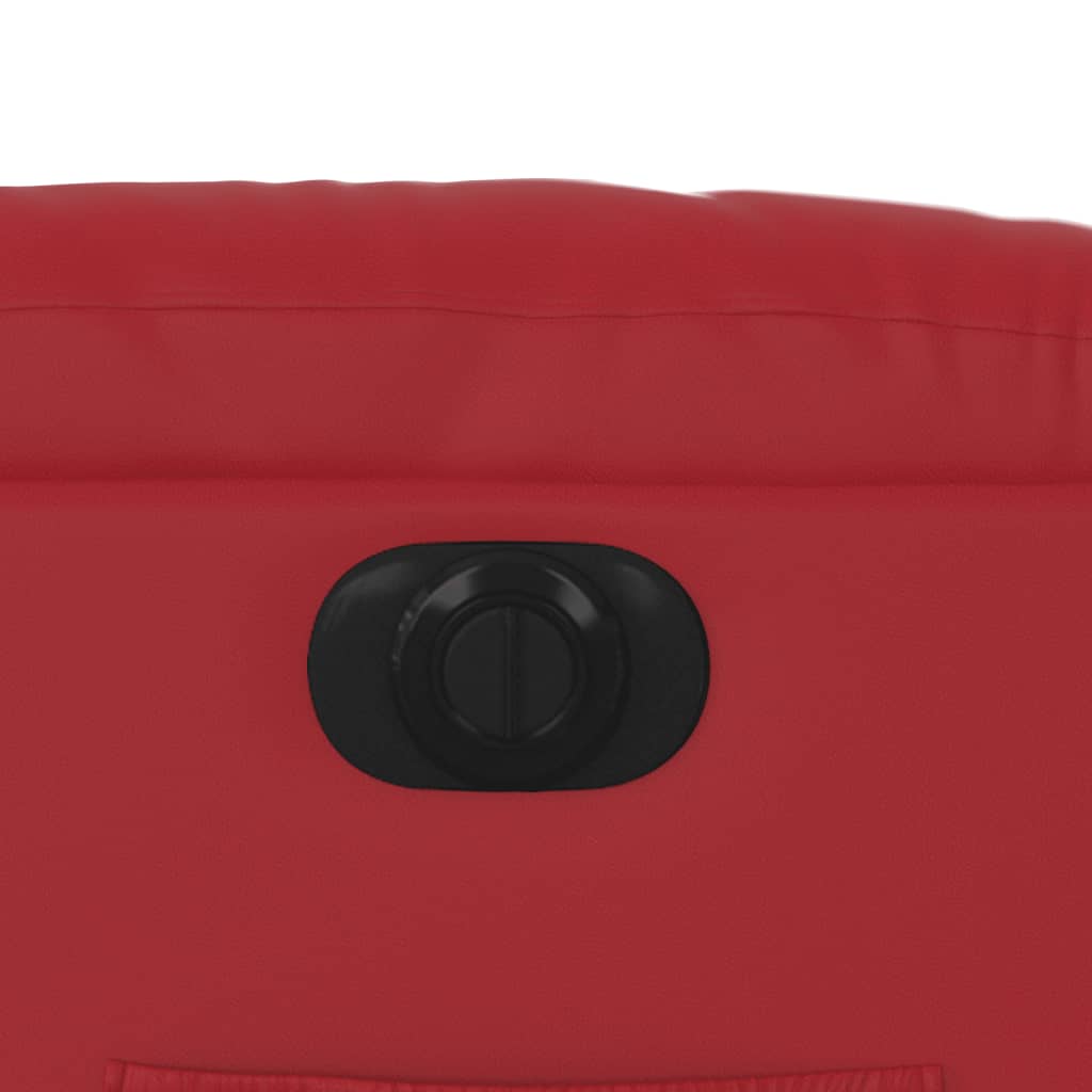 vidaXL Fotoliu rabatabil electric cu ridicare, roșu, piele ecologică