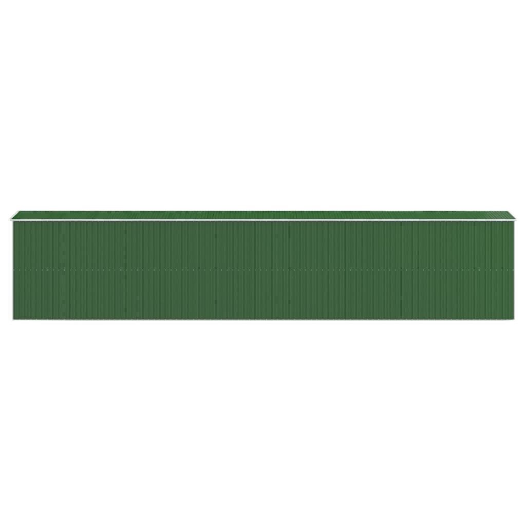 vidaXL Șopron de grădină, verde, 192x1021x223 cm, oțel zincat
