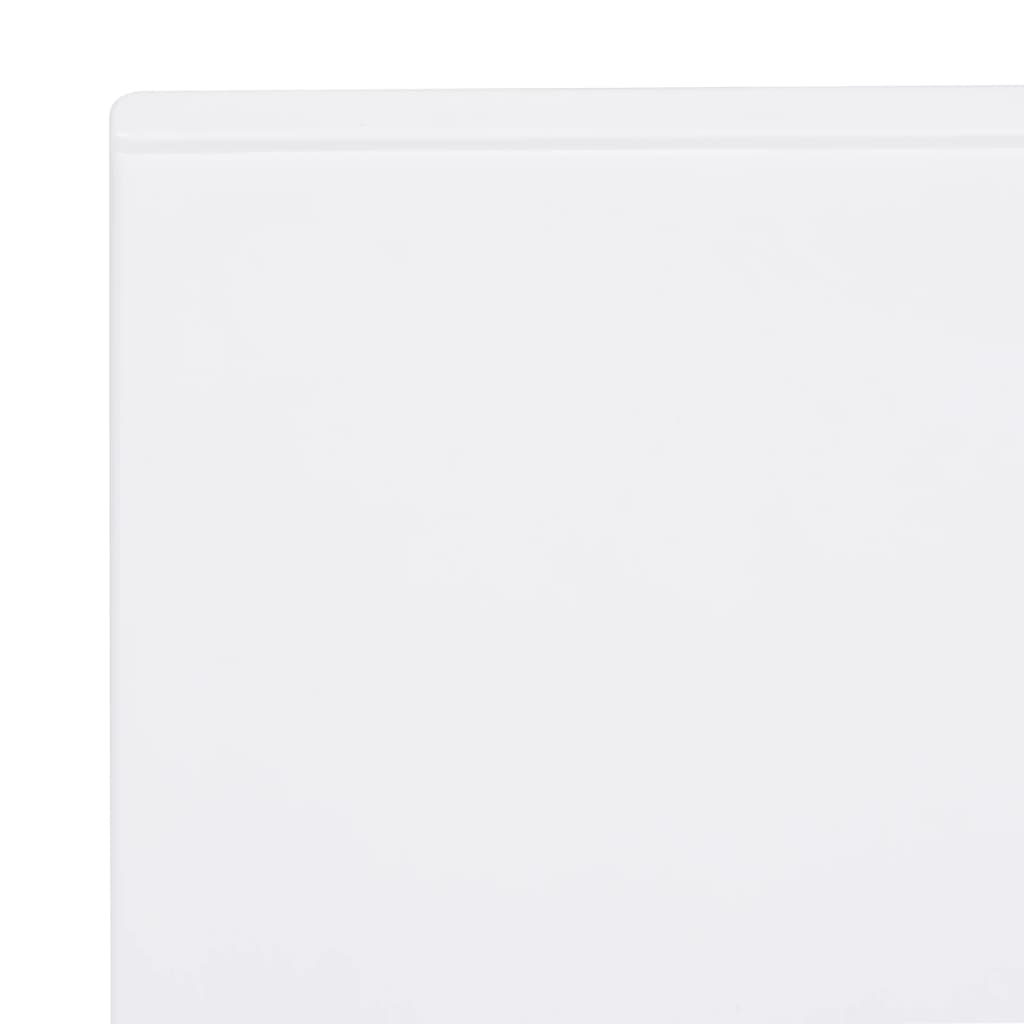 vidaXL Chiuvetă încorporată, alb, 800 x 460 x 130 mm, SMC