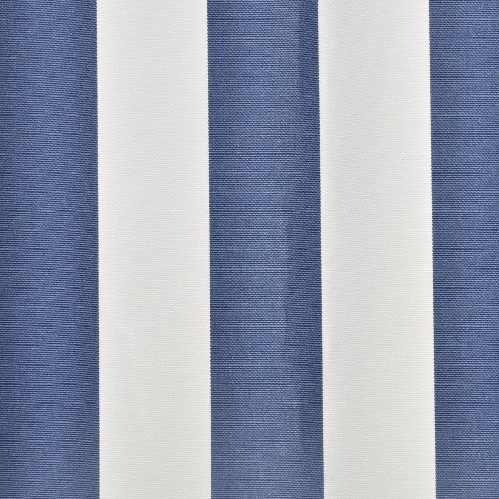 vidaXL Pânză de copertină, bleumarin și alb, 6 x 3 m