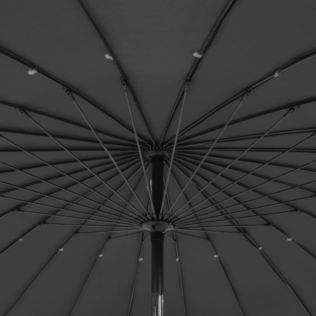 vidaXL Umbrelă de soare de exterior, stâlp aluminiu, antracit, 270 cm