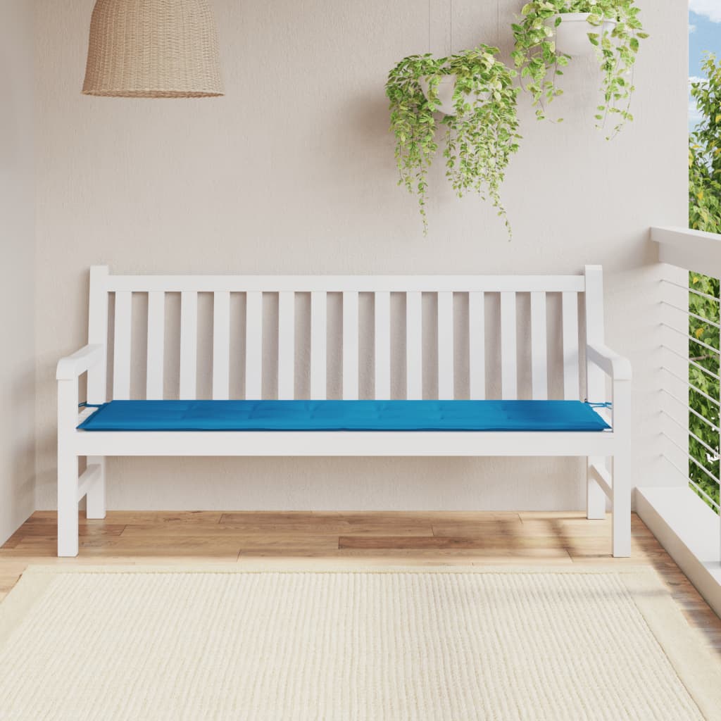 vidaXL Pernă de bancă de grădină, albastru, 180x50x3 cm, textil oxford