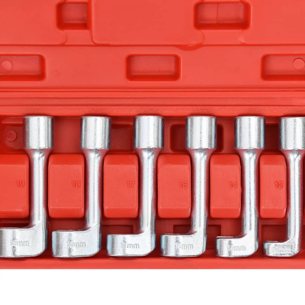 vidaXL Set de chei inelare decupate conducte injectoare tip L, 6 piese
