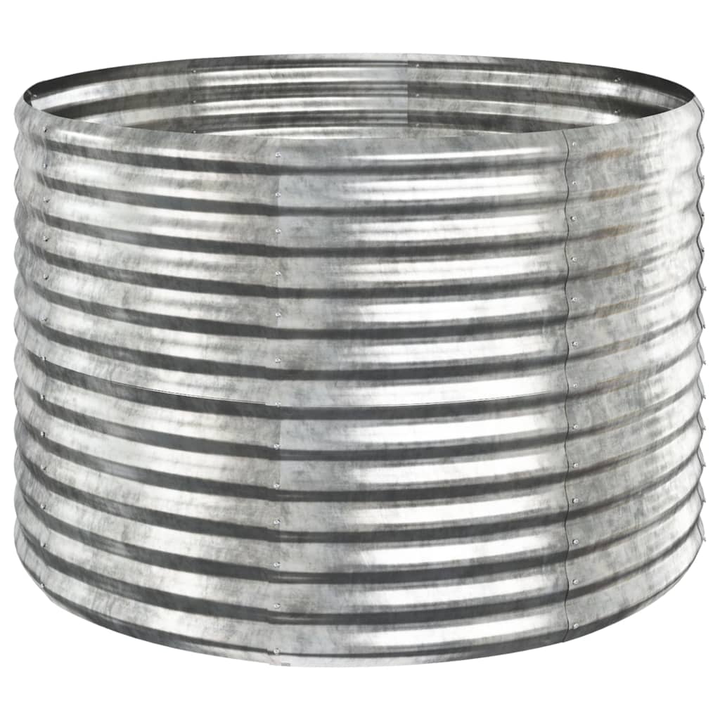 vidaXL Jardinieră, argintiu, 100x100x68 cm, oțel vopsit electrostatic
