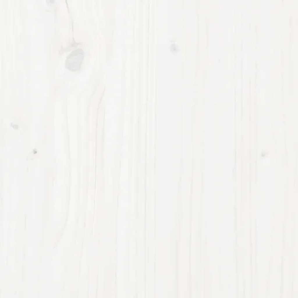 vidaXL Noptieră, alb, 35x34x32 cm, lemn masiv de pin