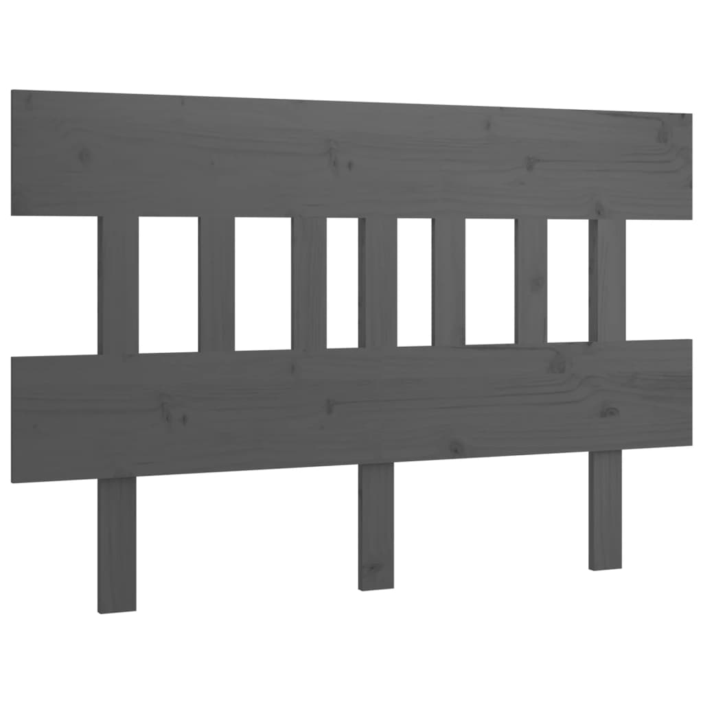 vidaXL Tăblie de pat, gri, 138,5x3x81 cm, lemn masiv de pin