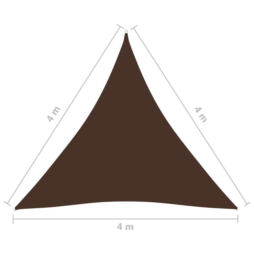 vidaXL Parasolar, maro, 4x4x4 m, țesătură oxford, triunghiular