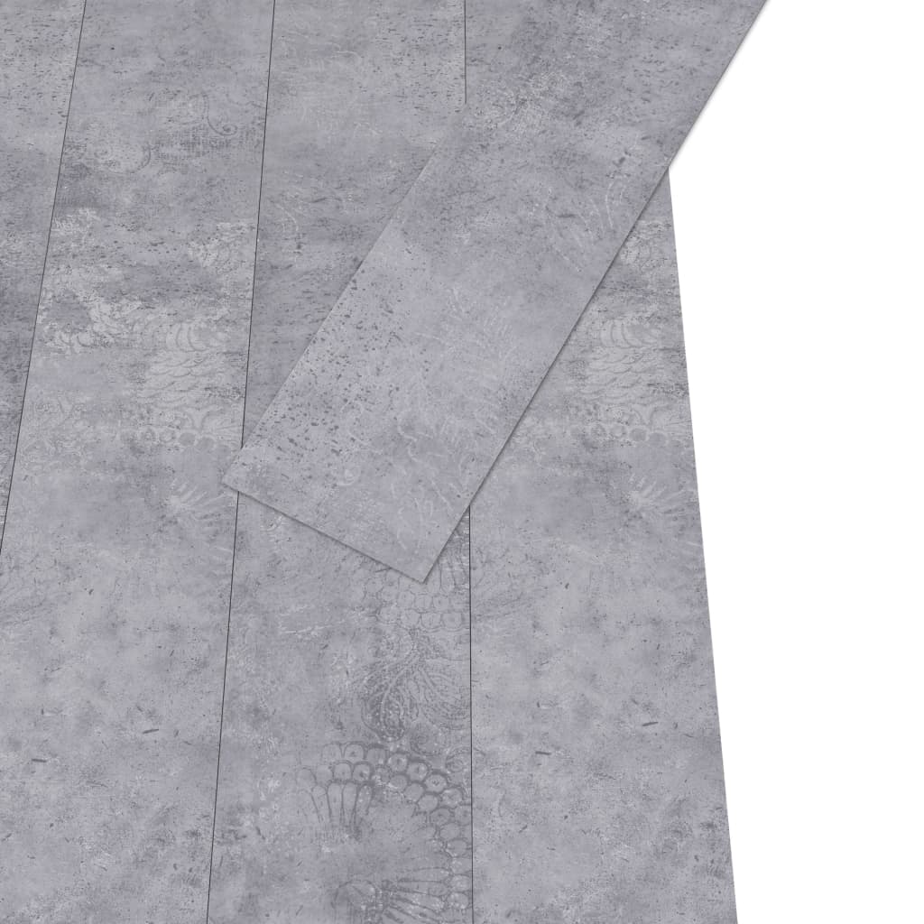 vidaXL Plăci pardoseală autoadezive, gri ciment, 4,46 m², PVC, 3 mm