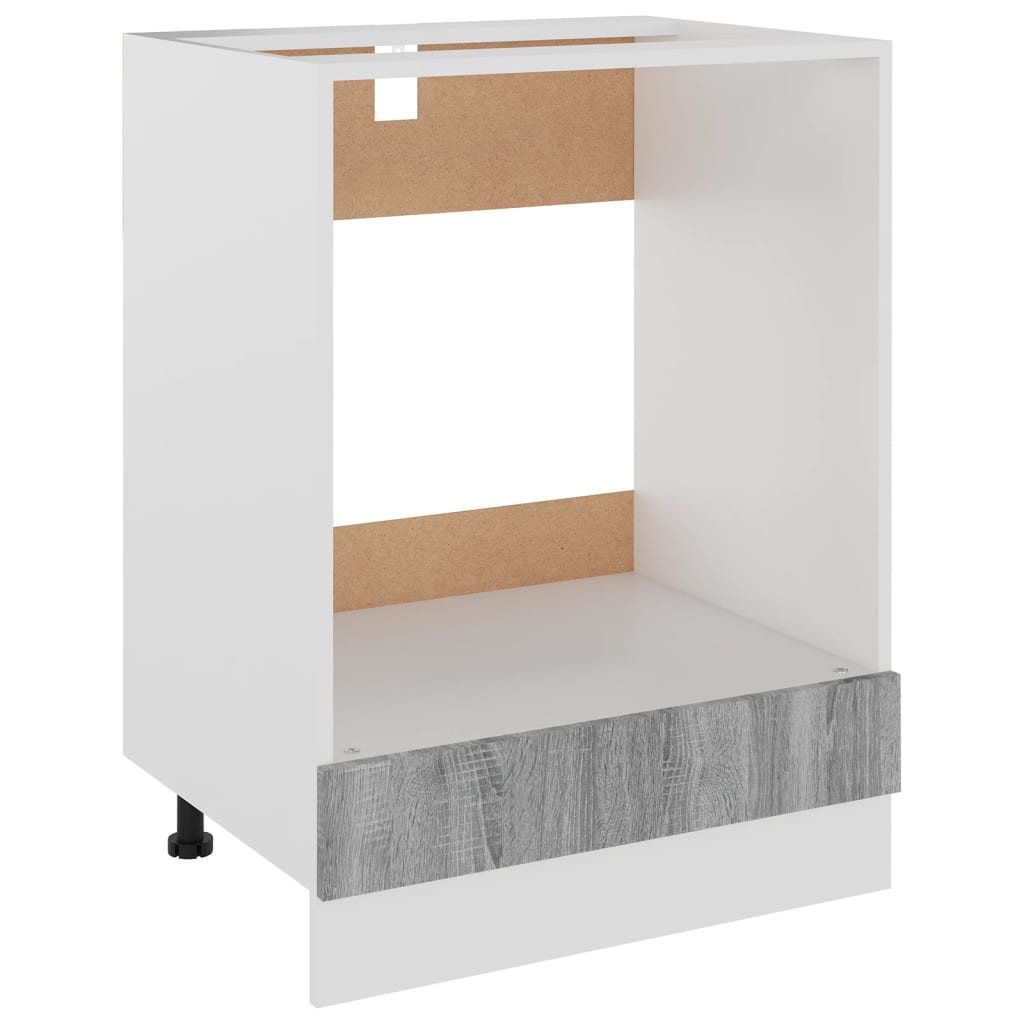 vidaXL Dulap pentru cuptor, gri sonoma, 60x46x81,5 cm, lemn compozit