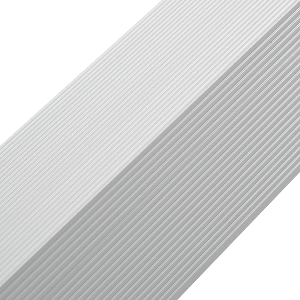 vidaXL Margini cornier pentru podea 5 buc. argintiu 170 cm aluminiu