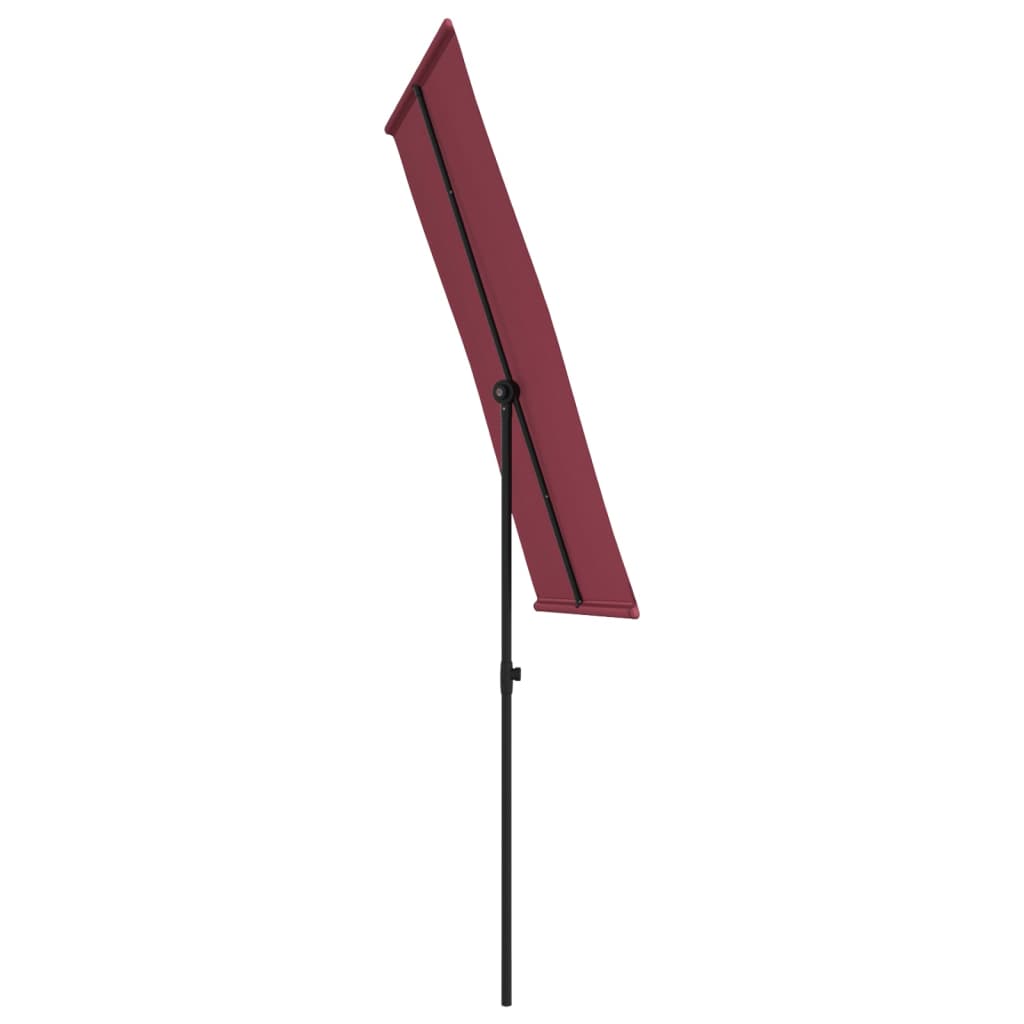 vidaXL Umbrelă de soare de exterior stâlp aluminiu roșu bordo