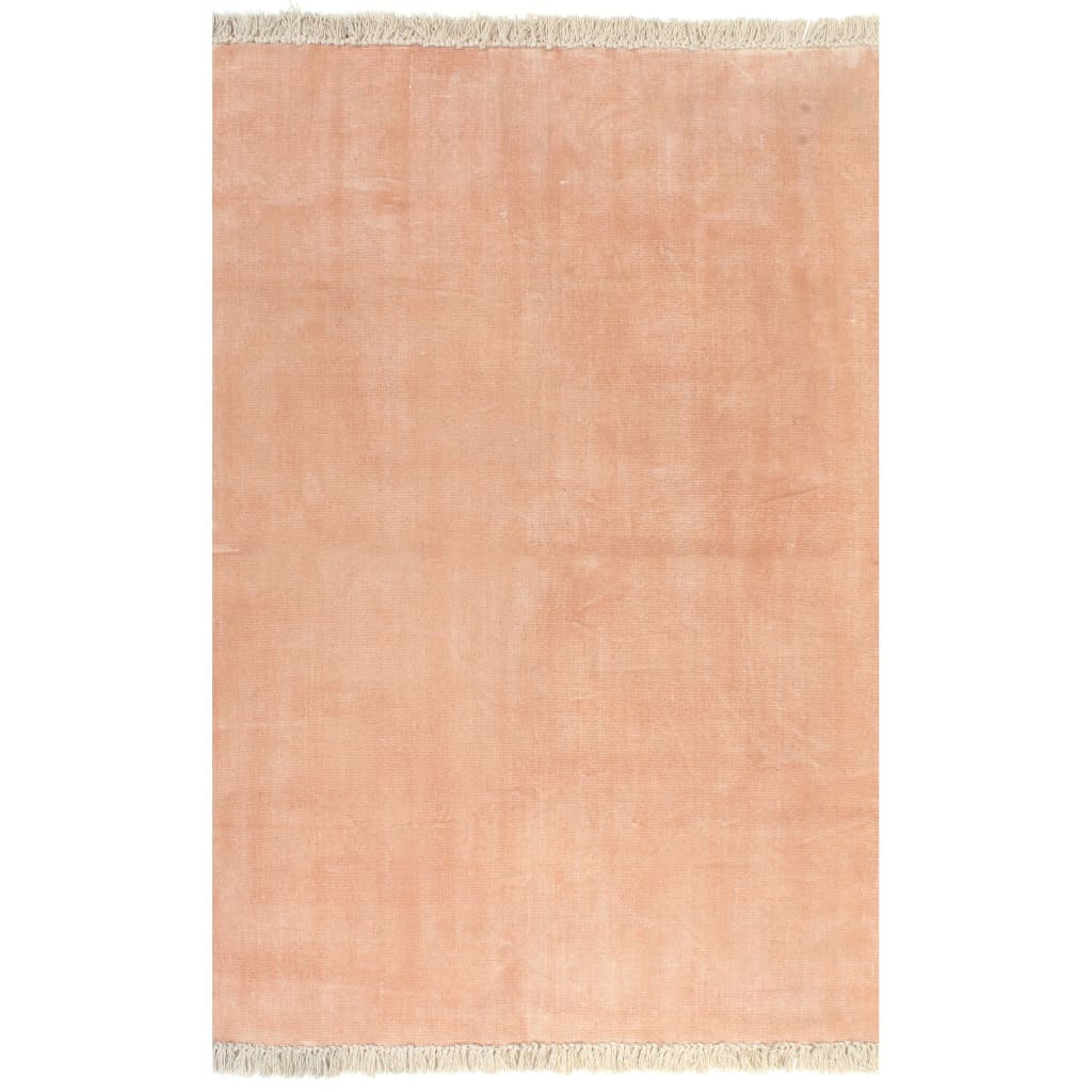 vidaXL Covor Kilim, roz, 160 x 230 cm, bumbac