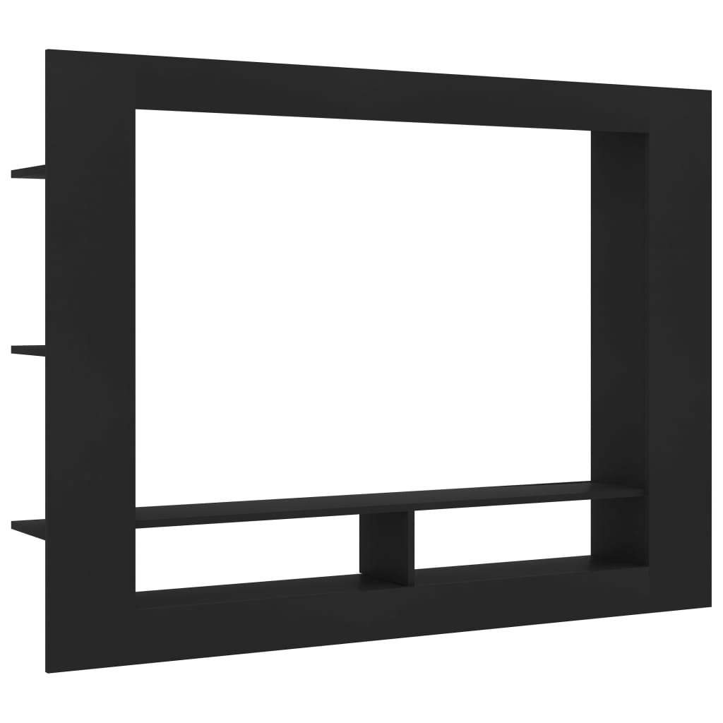 vidaXL Comodă TV, negru, 152x22x113 cm, PAL