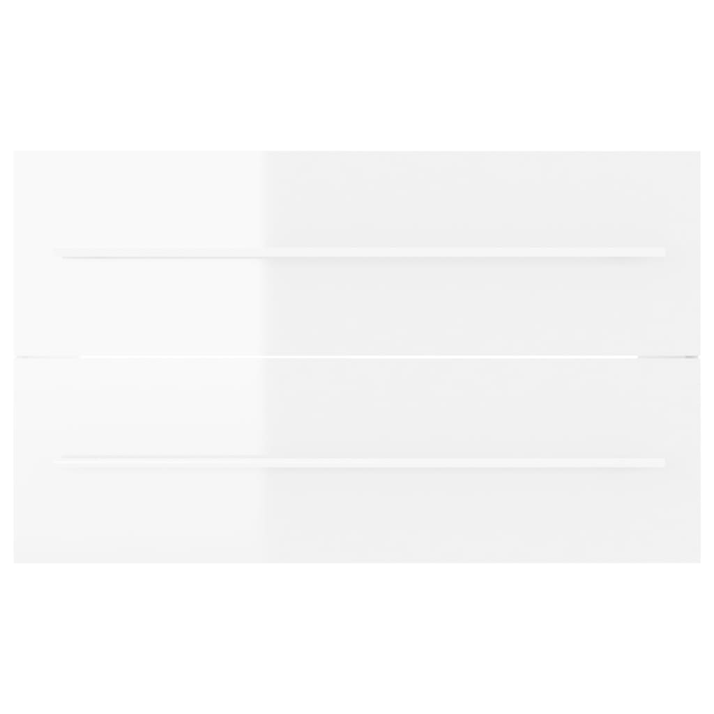 vidaXL Dulap de chiuvetă, alb extralucios, 80x38,5x48 cm, PAL