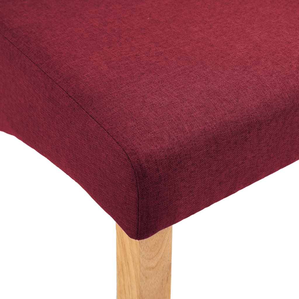 vidaXL Scaune de sufragerie, 6 buc., roșu, material textil