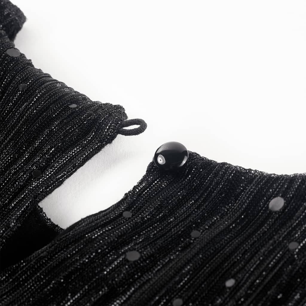 Rochie pentru copii cu mâneci lungi, negru, 92