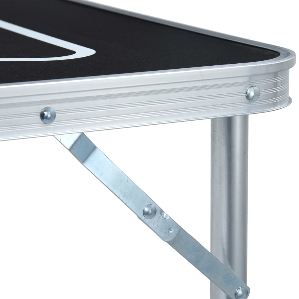 vidaXL Masă de joc cu bere tip ping pong, pliabilă, negru, 240 cm