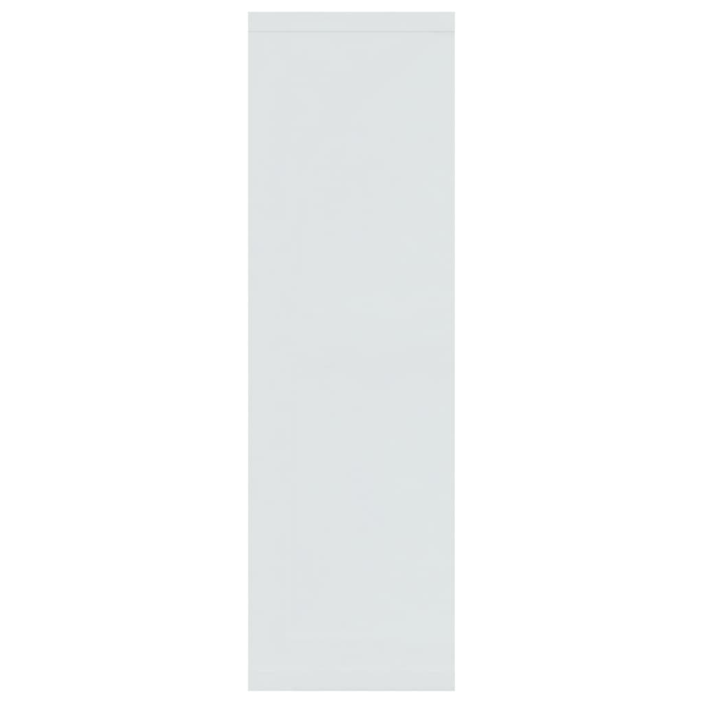 vidaXL Raft de perete, alb extralucios, 85x16x52,5 cm, lemn compozit