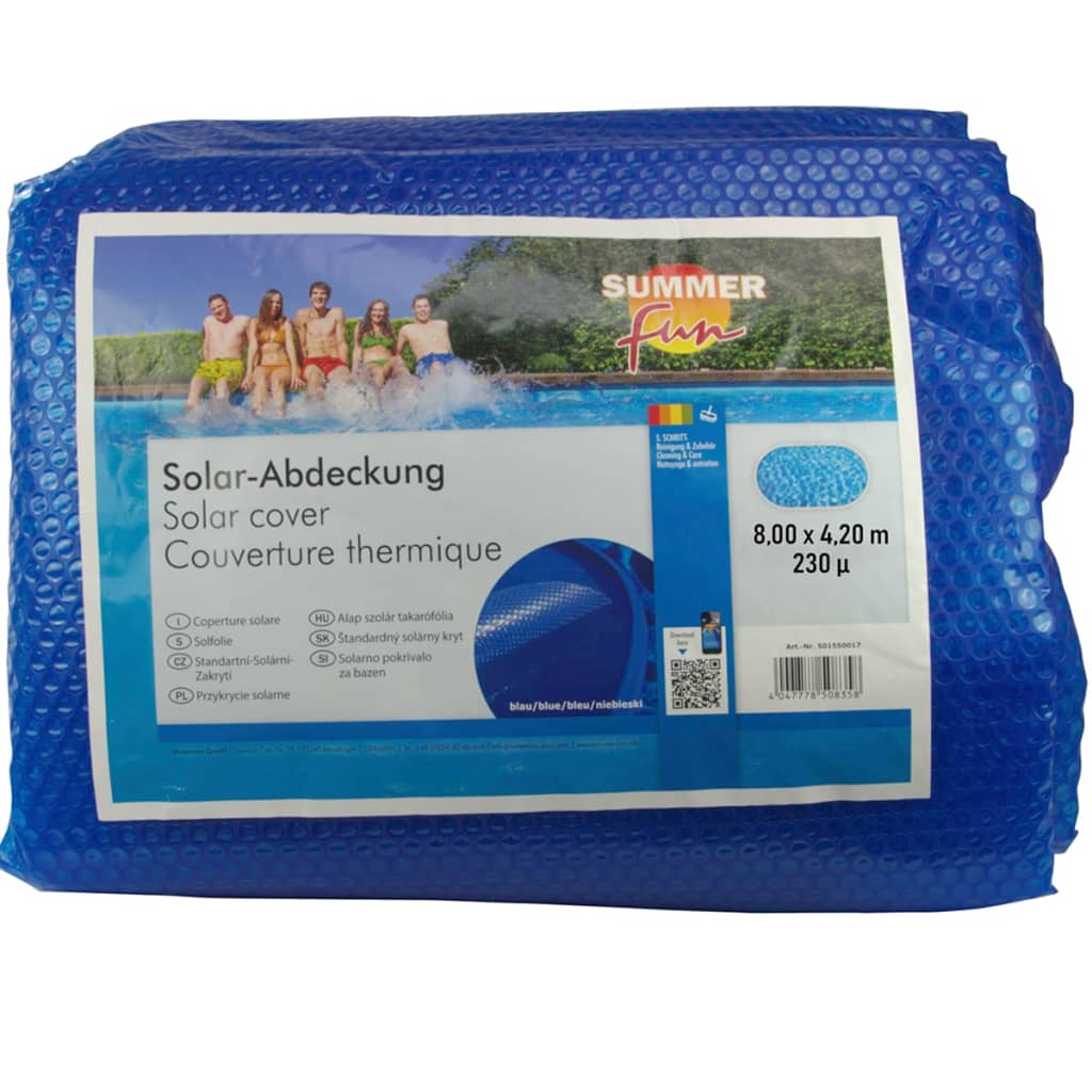 Summer Fun Prelată piscină solară de vară albastru 800x420 cm PE oval