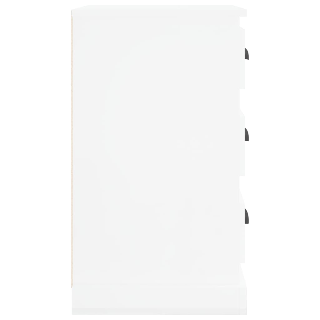 vidaXL Noptieră, alb extralucios, 39x39x67 cm, lemn prelucrat