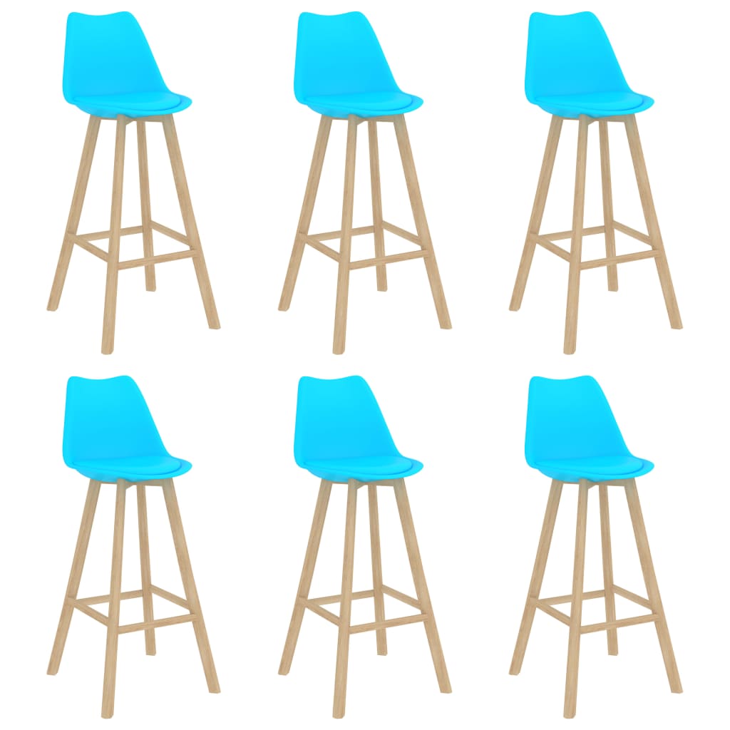 vidaXL Set mobilier de bar, 7 piese, albastru