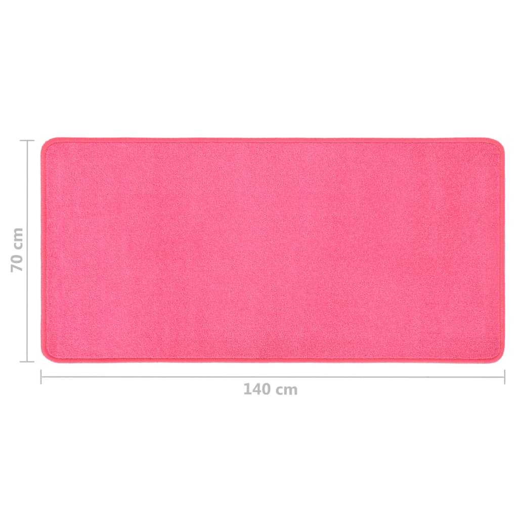 vidaXL Covoare de pat lățoase, 3 buc., roz, fibră înaltă