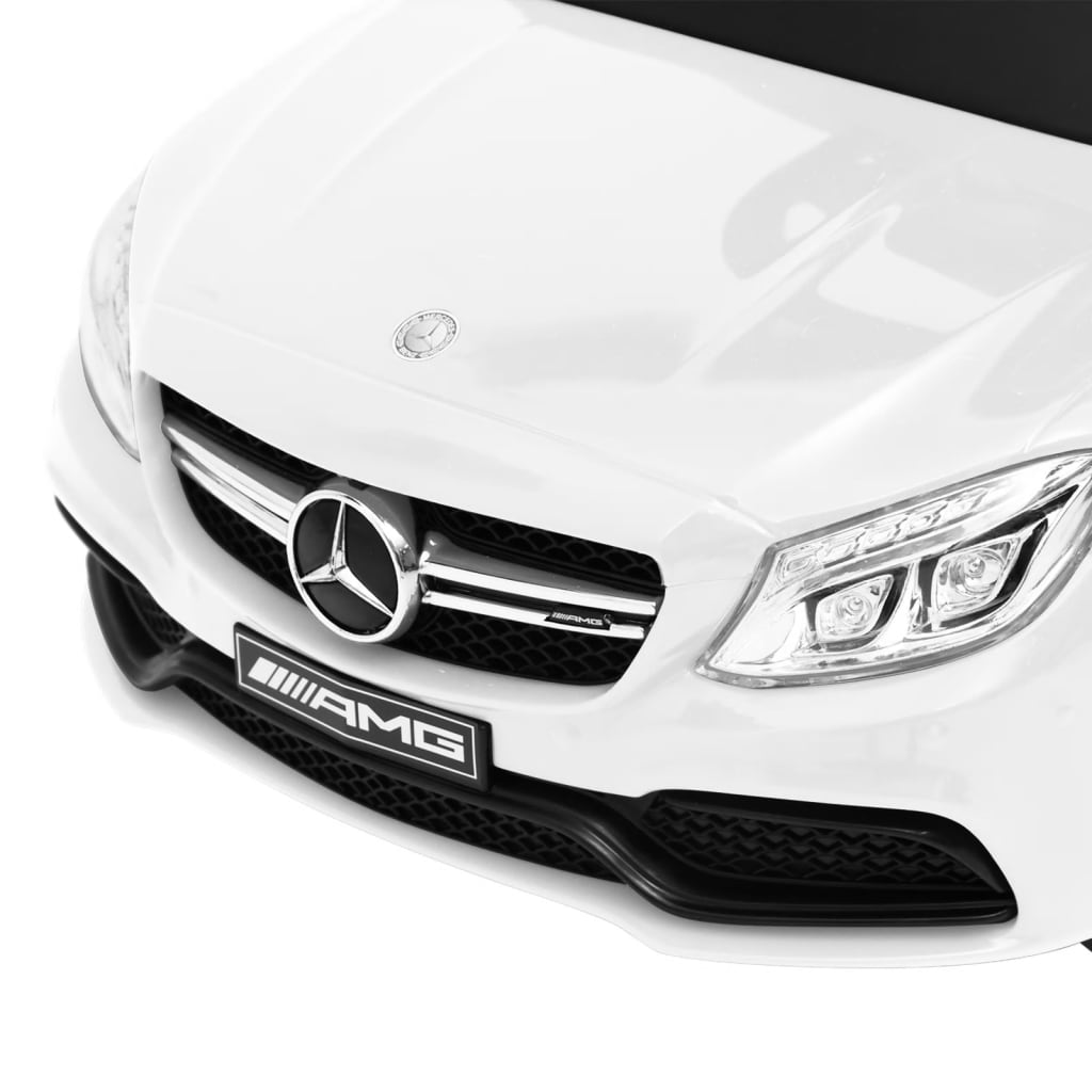 vidaXL Mașinuță cu împingere Mercedes-Benz C63, alb